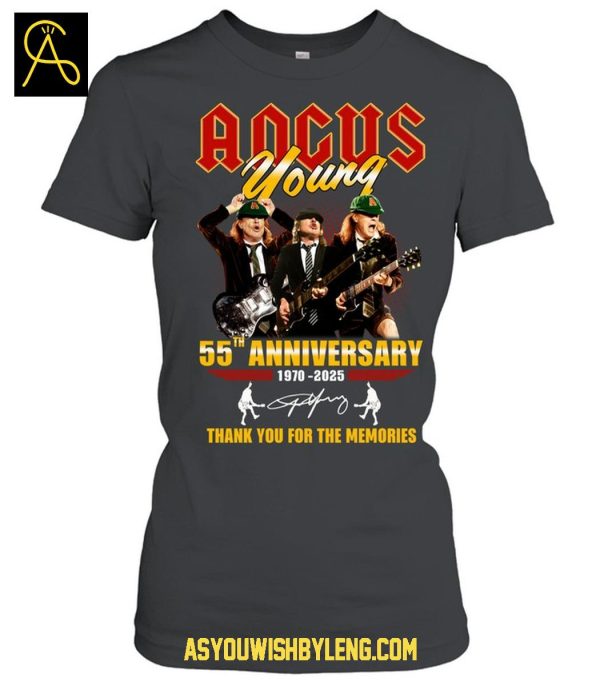 ACDC Agcus Young 55th Anniversary 1970-2025 The Memories Tshirt