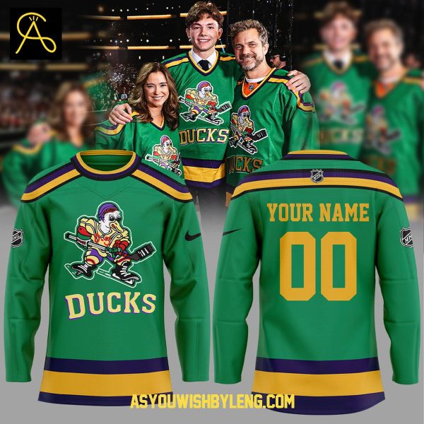 Anaheim Ducks 2025 Mighty Ducks Personalized Hockey Jersey