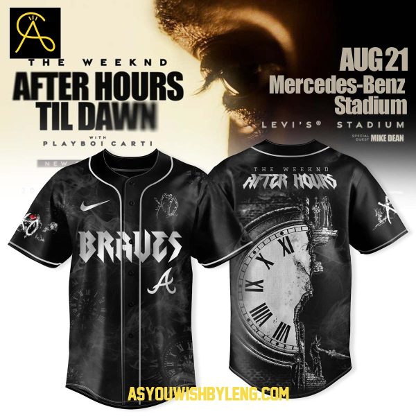 Atlanta Braves The Weeknd After Hours Stadium World 2025 Baseball Jersey