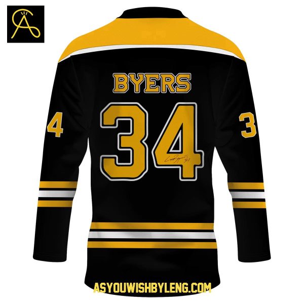 Boston Bruins Thanks You For Memories BYERS 1964 – 2025 Hockey Jersey