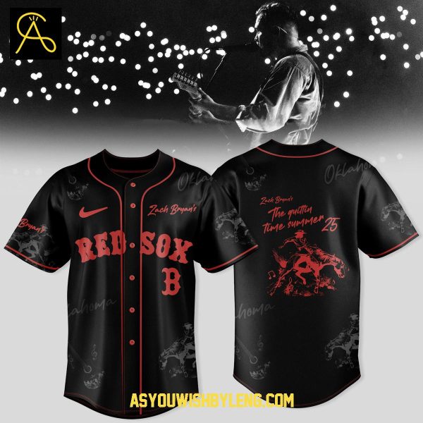 Boston Red Sox 2025 Zach Bryan Tour The Quittin’ Time Baseball Jersey