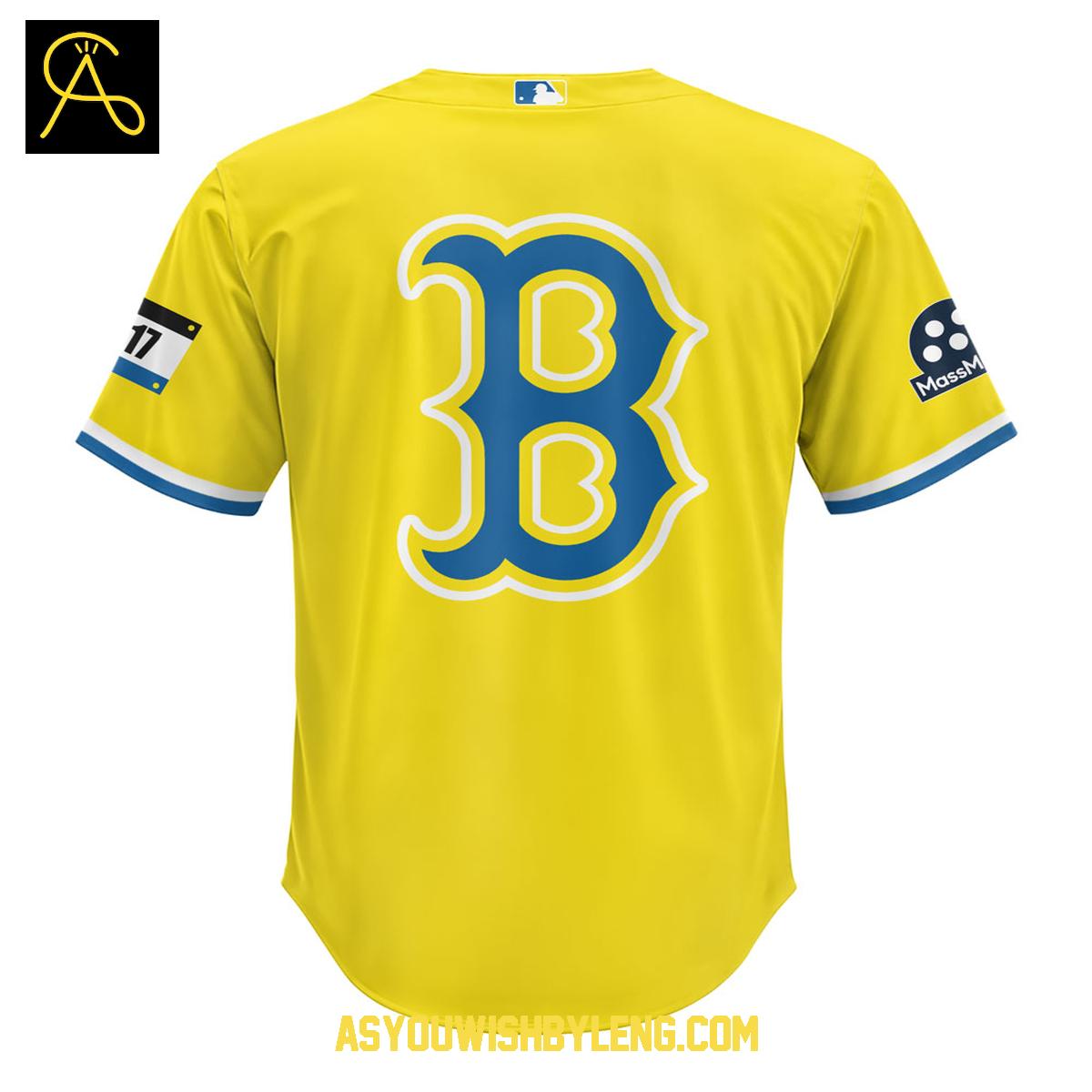 Boston Red Sox Yellow Light Blue City Connect Baseball Jersey Boston Red Sox Yellow Light Blue City Connect Baseball Jersey