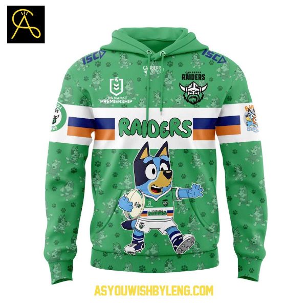 Canberra Raiders 2025 Bluey Heeler Rugby Hoodie T-Shirt