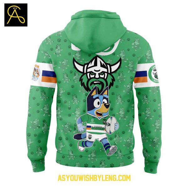 Canberra Raiders 2025 Bluey Heeler Rugby Hoodie T-Shirt