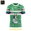 Canberra Raiders 2025 Bluey Heeler Rugby Hoodie T Shirt