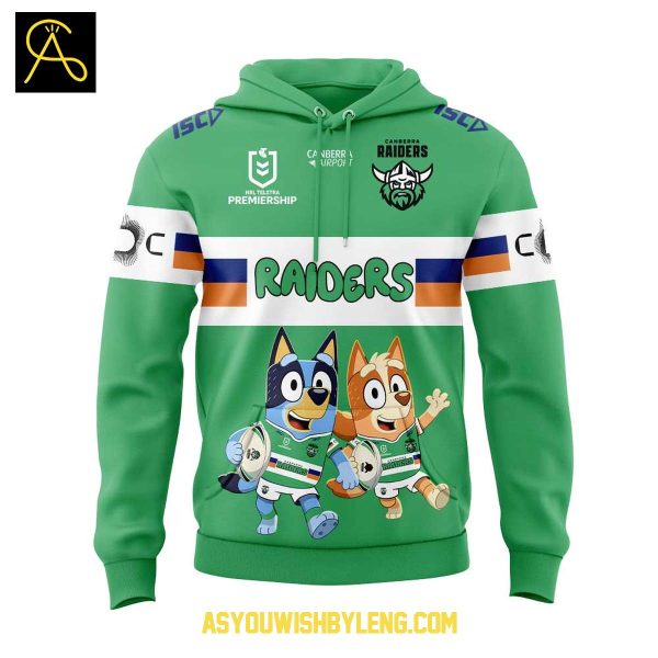 Canberra Raiders Bluey And Bingo Heeler Family 2025 Hoodie T-Shirt