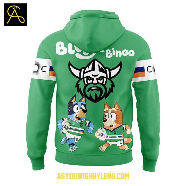 Canberra Raiders Bluey And Bingo Heeler Family 2025 Hoodie T-Shirt