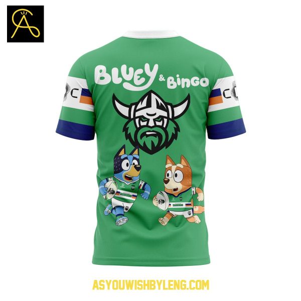 Canberra Raiders Bluey And Bingo Heeler Family 2025 Hoodie T-Shirt