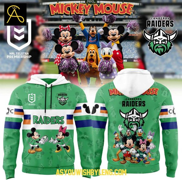 Canberra Raiders Mickey Mouse Disney Friends 2025 Hoodie T-Shirt