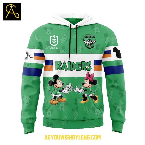 Canberra Raiders Mickey Mouse Disney Friends 2025 Hoodie T-Shirt