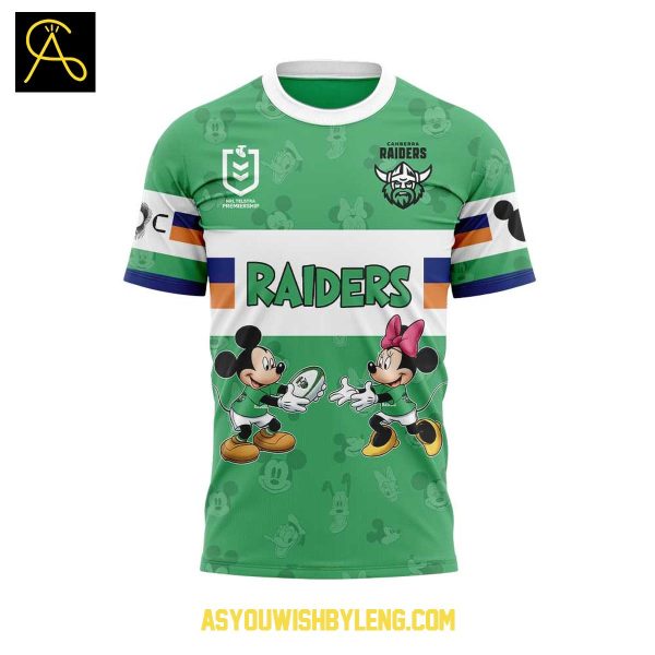 Canberra Raiders Mickey Mouse Disney Friends 2025 Hoodie T-Shirt