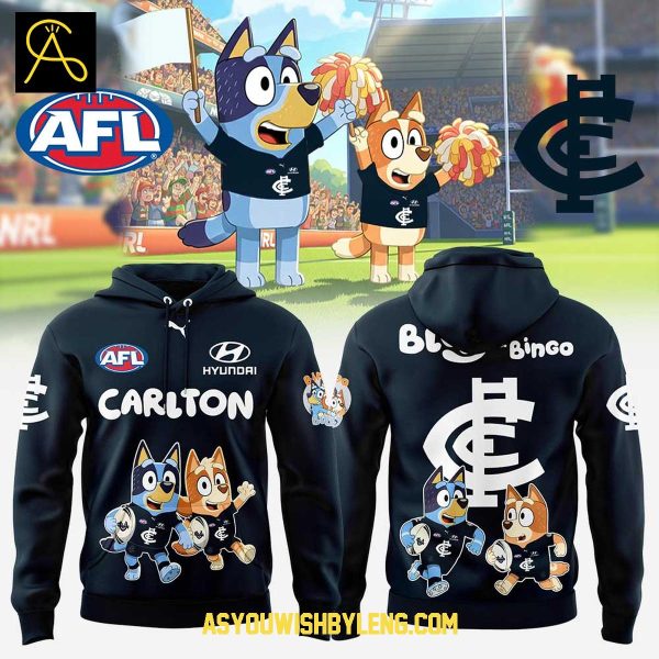 Carlton Blues Bluey And Bingo 2025 Heeler Family Hoodie T-Shirt