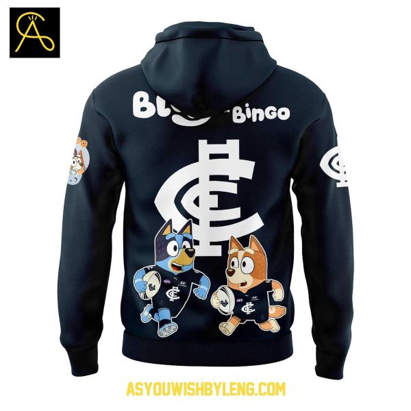 Carlton Blues Bluey And Bingo 2025 Heeler Family Hoodie T-Shirt