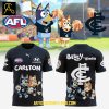 Carlton Blues Bluey And Bingo 2025 Heeler Family Hoodie T Shirt