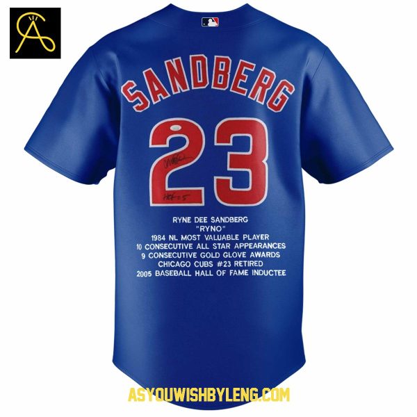 Chicago Cubs Ryne Sandberg Ryno Forever 1959-2025 Baseball Jersey