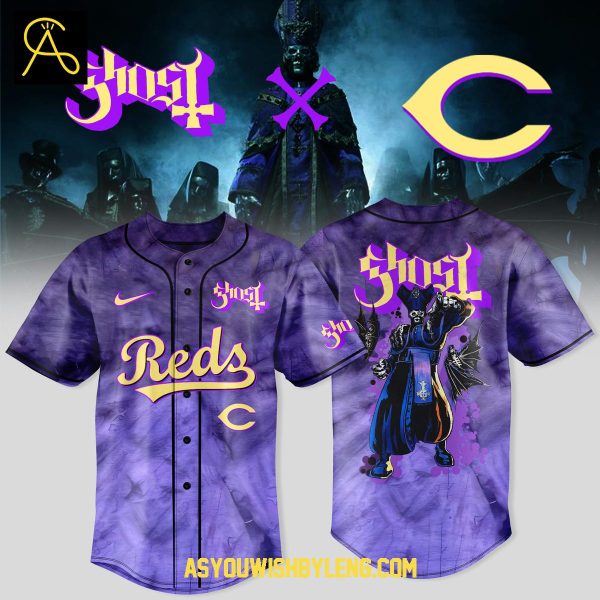 Cincinnati Reds Celebrating Ghost Band World Tour 2025 Baseball Jersey