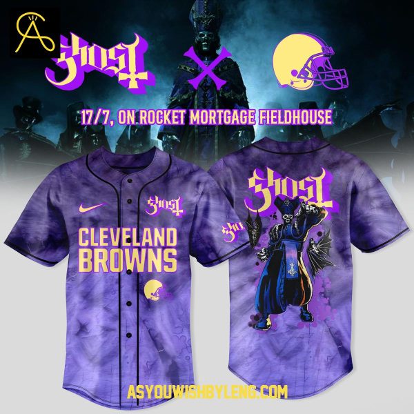 Cleveland Browns Ghost 2025 Celebration World Tour Baseball Jersey