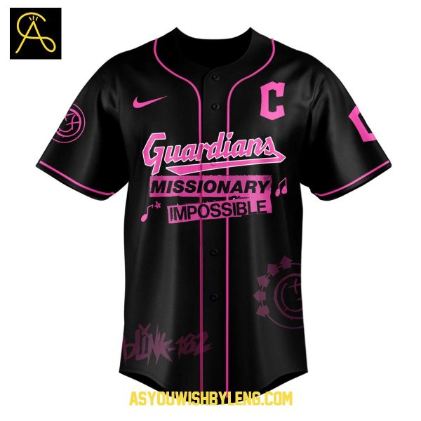 Cleveland Guardians 2025 Blink-182 Missionary Impossible Tour Baseball Jersey