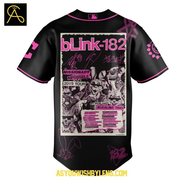 Cleveland Guardians 2025 Blink-182 Missionary Impossible Tour Baseball Jersey