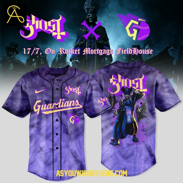 Cleveland Guardians Celebration Ghost Band World Tour 2025 Baseball Jersey
