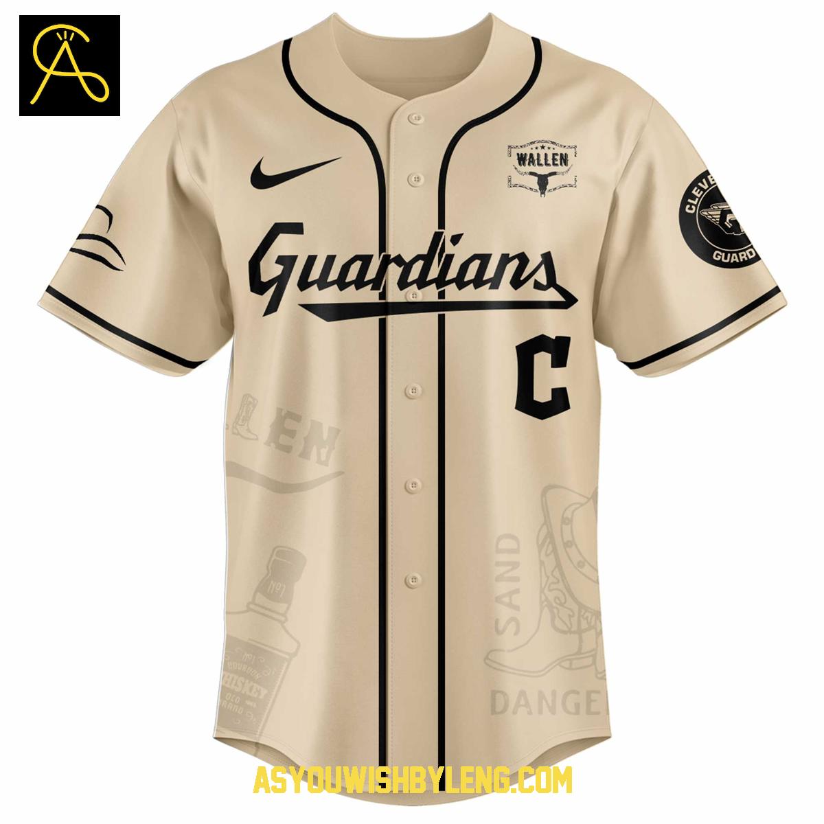 Cleveland Guardians Morgan Wallen 2025 I'm The Problem Tour Baseball Jersey Cleveland Guardians Morgan Wallen 2025 I'm The Problem Tour Baseball Jersey