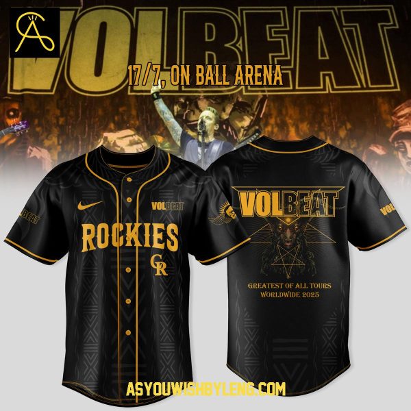 Colorado Rockies 2025 Volbeat WorldwideTour Greatest Of All Baseball Jersey