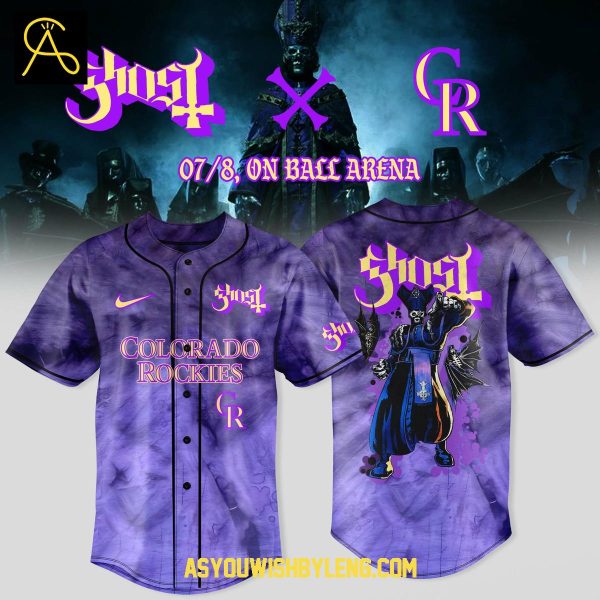 Colorado Rockies Celebration Ghost Band World Tour 2025 Baseball Jersey