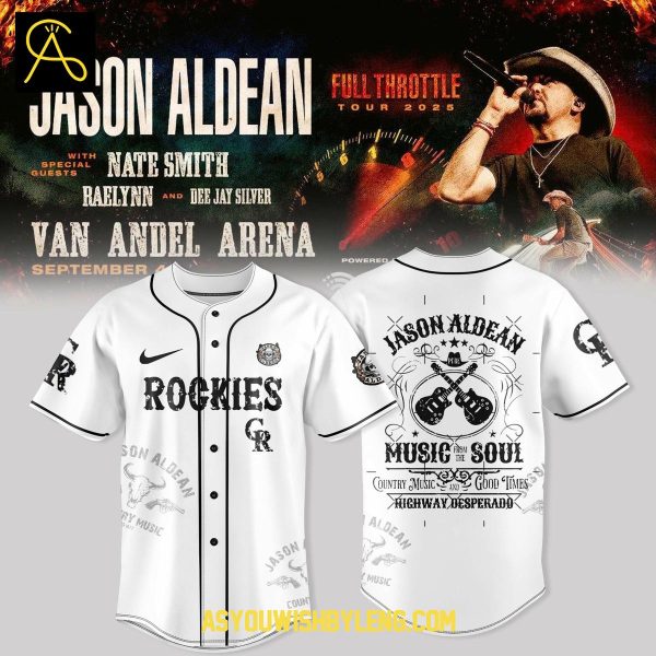 Colorado Rockies Jason Aldean Full Throttle Tour 2025 MLB Baseball Jersey