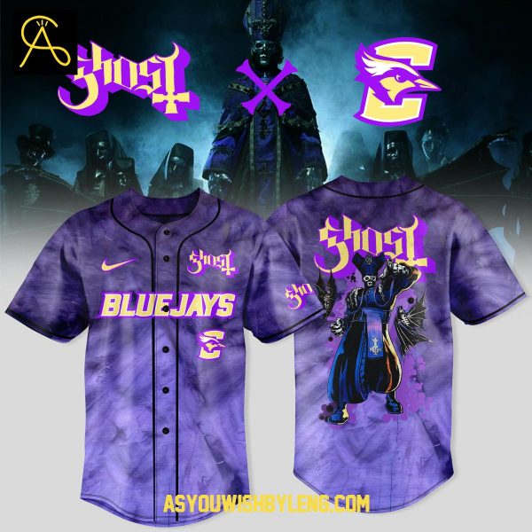 Creighton Bluejays 2025 Celebrate Ghost Band World Tour Baseball Jersey
