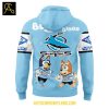 Cronulla Sharks Bluey And Bingo 2025 Heeler Family Hoodie T Shirt