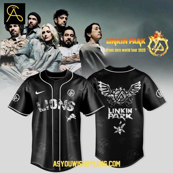 Detroit Lions 2025 Linkin Park From Zero Tour Rock Baseball Jersey