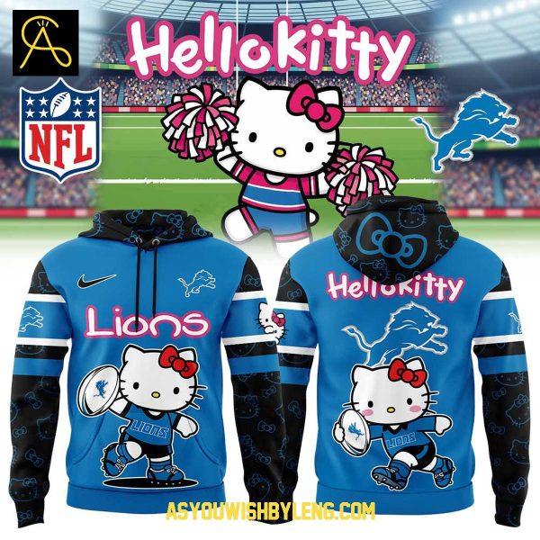 Detroit Lions 50 Years Of Hello Kitty Celebration NFL 2025 Hoodie T-Shirt