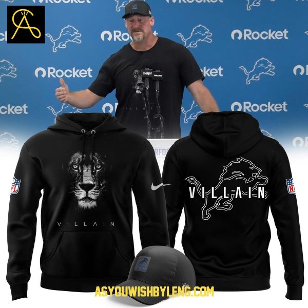 Detroit Lions Dan Campbell NFL Villain 2025 Hoodie T-Shirt