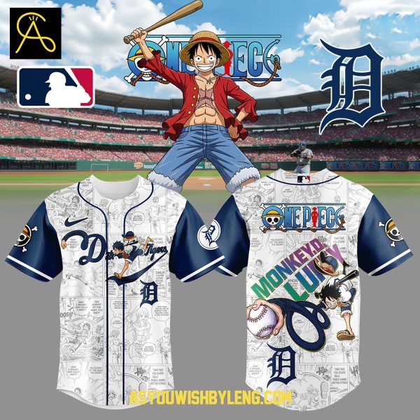 Detroit Tigers Celebrating One Piece 2025 New Season Baseball Jersey