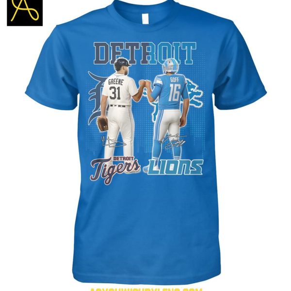 Detroit Tigers MLB And Detroit Lions NFL Sport City Proud 2025 Tshirt