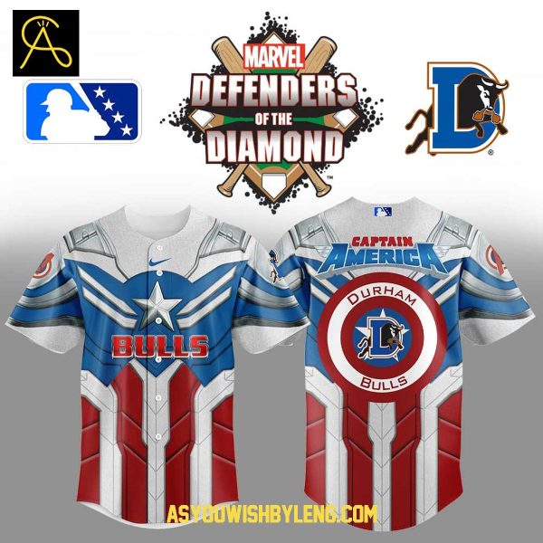 Durham Bulls Marvel 2025 Captain America Hero Team Baseball Jersey