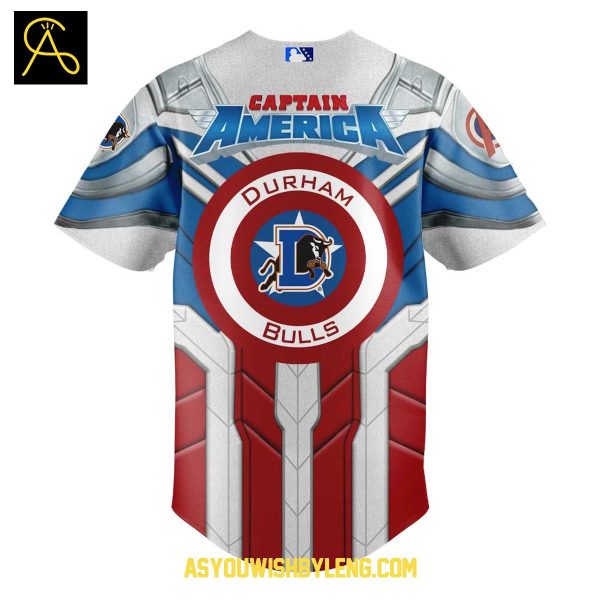 Durham Bulls Marvel 2025 Captain America Hero Team Baseball Jersey