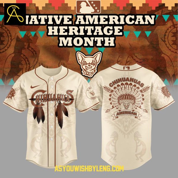 El Paso Chihuahuas Celebrating Native American Heritage Retro Baseball Jersey
