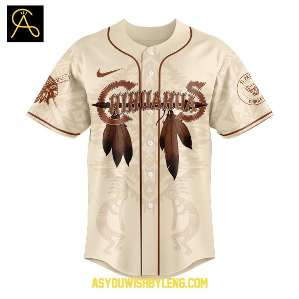 El Paso Chihuahuas Celebrating Native American Heritage Retro Baseball Jersey
