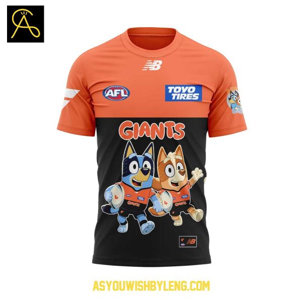Greater Western Sydney Giants Bluey And Bingo Heeler Family Rugby Hoodie T-Shirt