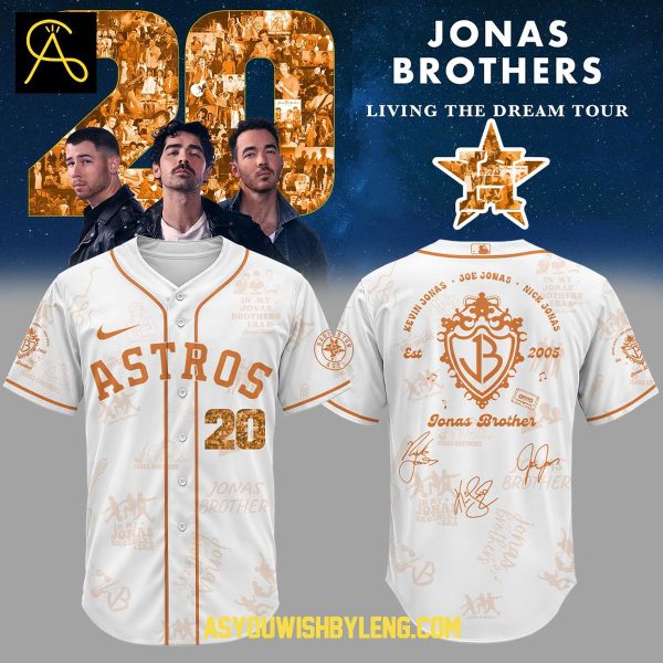 Houston Astros 2025 Jonas Brothers Living the Dream Tour Baseball Jersey