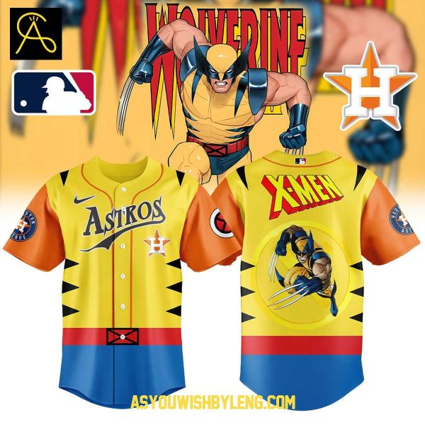 Houston Astros 2025 Wolverines Marvel Day Celebration Baseball Jersey