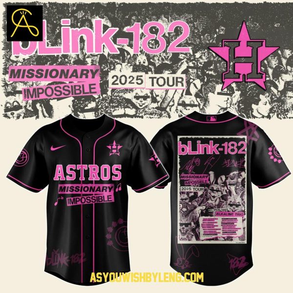 Houston Astros Blink-182 Missionary Impossible Tour 2025 Baseball Jersey