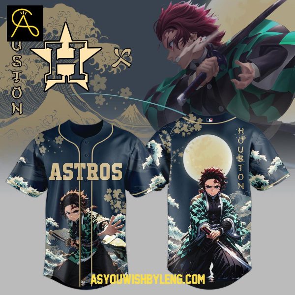 Houston Astros Demon Slayer Kimetsu No Yaiba 2025 Baseball Jersey