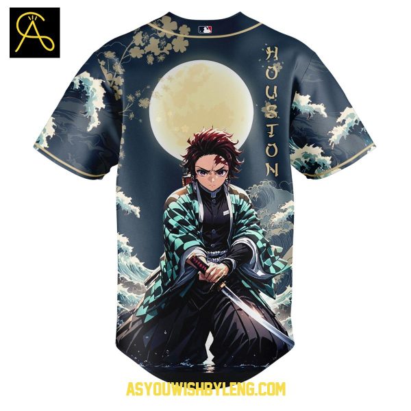 Houston Astros Demon Slayer Kimetsu No Yaiba 2025 Baseball Jersey