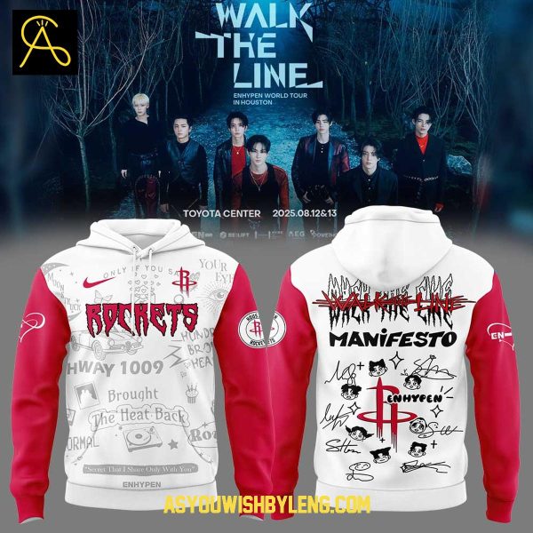 Houston Rockets Enhypen Manifesto Walk The Line 2025 Hoodie T-Shirt