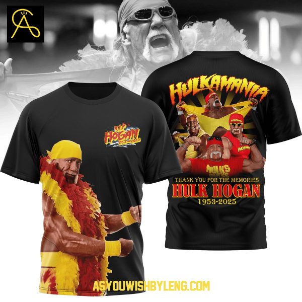Hulk Hogan 1953-2025 Hulkamania Thank You For The Memories Hoodie T-Shirt