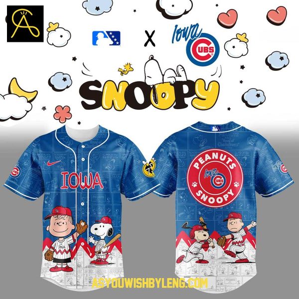 Iowa Cubs MiLB Snoopy 2025 Peanuts Celebrate Baseball Jersey
