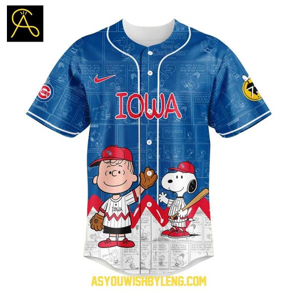 Iowa Cubs MiLB Snoopy 2025 Peanuts Celebrate Baseball Jersey