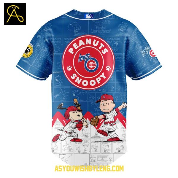 Iowa Cubs MiLB Snoopy 2025 Peanuts Celebrate Baseball Jersey